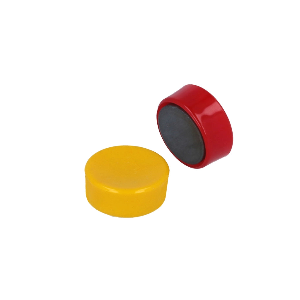 Magneti tondi Ã˜ 25 mm. con copertura in plastica colori assortiti 3 pz.