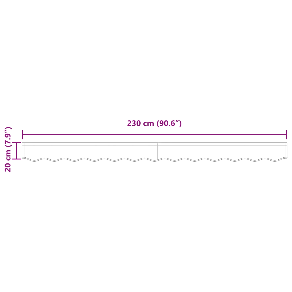 Modanatura per tende per telaio da 2.5m Marrone 2.3x0.2m