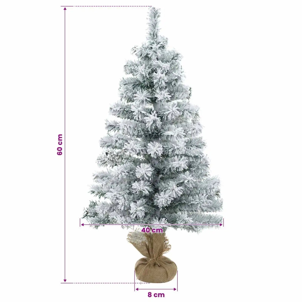 Mini albero di Natale innevato 60 cm PVC Verde e Bianco 42056931