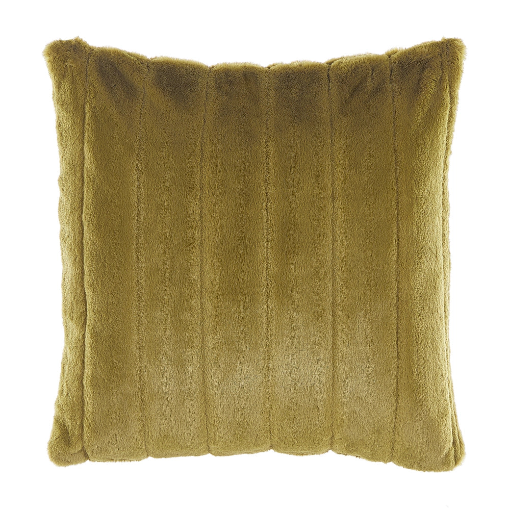 Set di 2 cuscini in poliestere verde 45 x 45 cm Glam con cerniera in rilievo pelo soggiorno camera da letto
