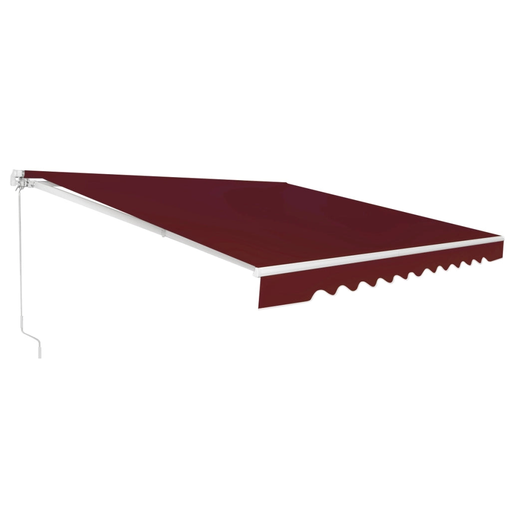 Tenda da sole retrattile, Tenda in alluminio con manovella e poliestere impermeabile, Vino-Tende parasole