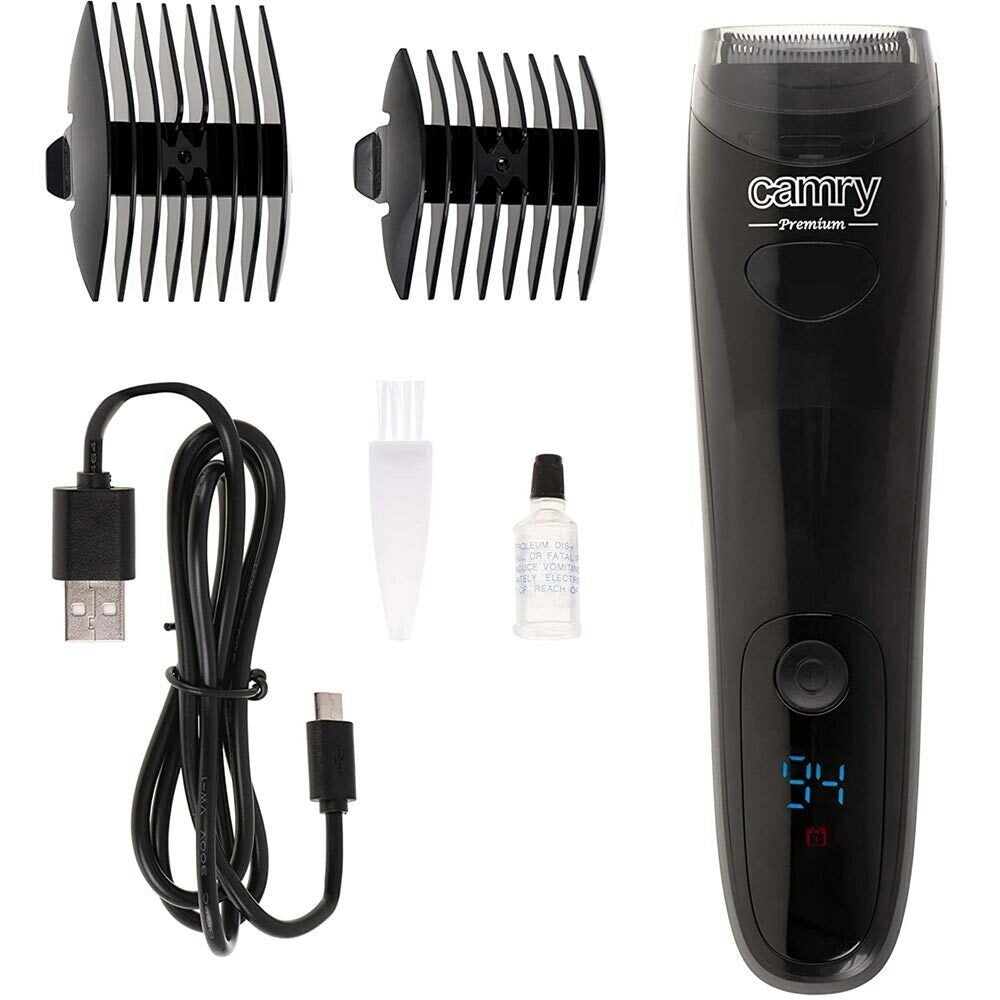 Rasoio Taglia Capelli Trimmer Elettrico con Aspirapeli Regola Barba Ricarica USB