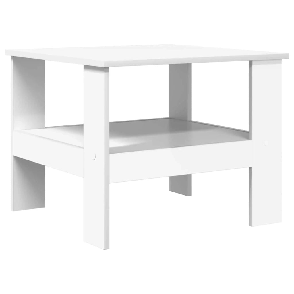 Tavolino da salotto | Tavolino da caff¨¨ | Tavolino da Soggiorno Bianco 57 x 55 x 45 cm Legno multistrato