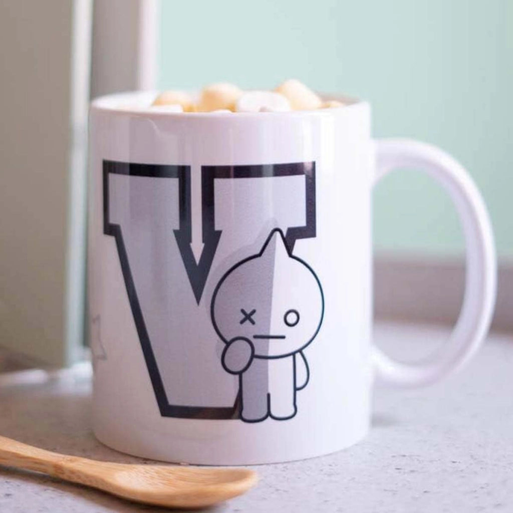Tazza in Ceramica Capacità 300ml Design Guardiano Spazio Robot Van Bianco Line Friends BT21