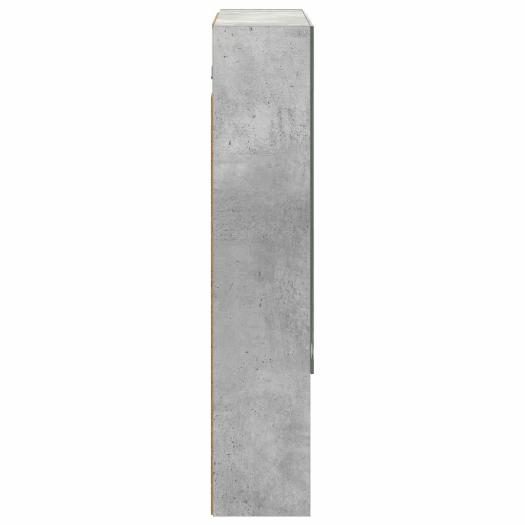 Mobiletto per specchio da bagno con lo scaffale Grigio cemento 889186
