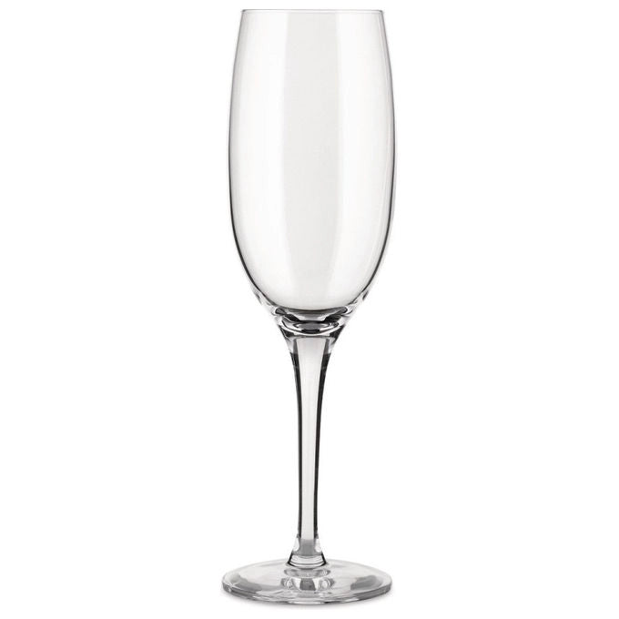 Alessi bicchieri flute per spumante e champagne, collezione Mami XL, vetro cristallino, set da 4 pezzi, 250 ml