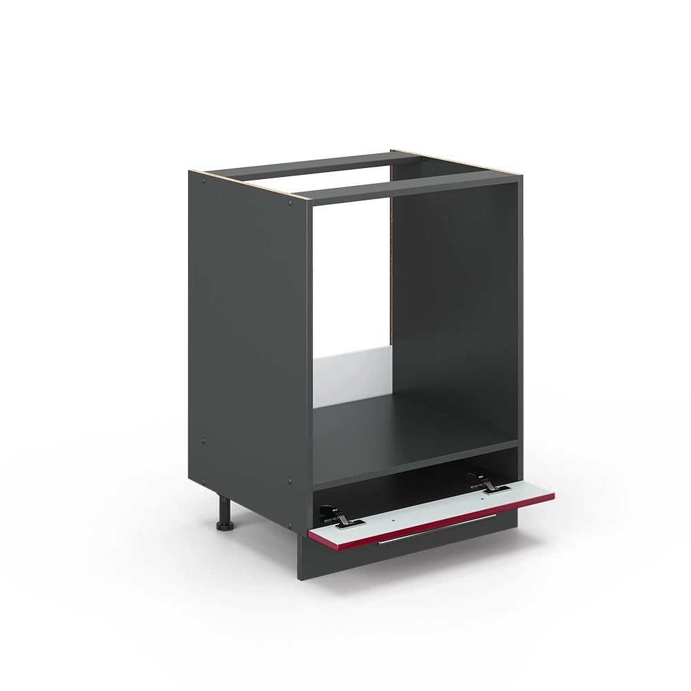 Mobile per forno da incasso Fame-Line Bordeaux lucido/Antracite 60 cm, PL Antracite Vicco