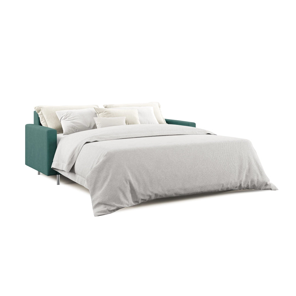 Megan Divano letto matrimoniale in microfibra smacchiabile T11 168 cm (mat. 120x197) verde