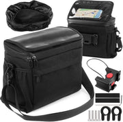 Tas di guidaggio per bicicletta 6L, Tas di guidaggio per smartphone, Impermeabile, Borsa di posizionamento anteriore, Adattabile per bicicletta elettrica