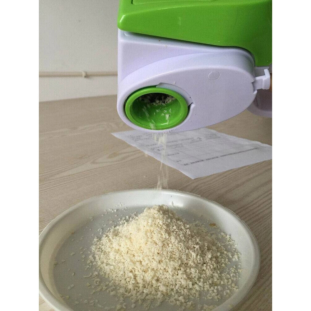 Trade Shop - Grattugia Elettrica Ricaricabile Doppio Rullo Per Formaggio Cucina Casa Hp8868 -