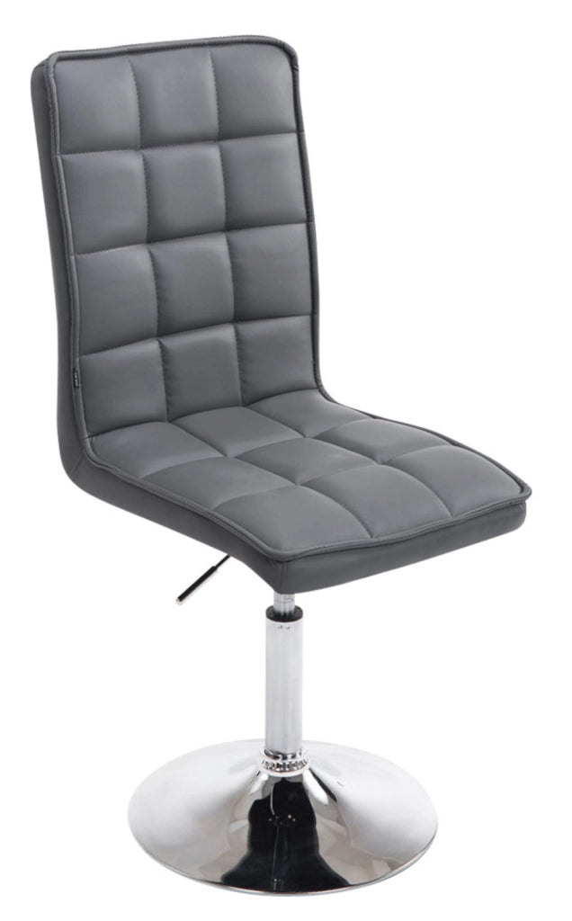 Sedia da pranzo Peking V2 in similpelle grigio