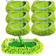 Dweilpads Riciclabili - 6 pezzi - Adatti per Dweil Piani - 254 x 115 mm - Dweilpads e Accessori per Dweil - Dweilpads di Alta Qualità Riciclabili - Umidificabili - Lavabili in Macchina, uso Bagnato e Asciutto - Verde