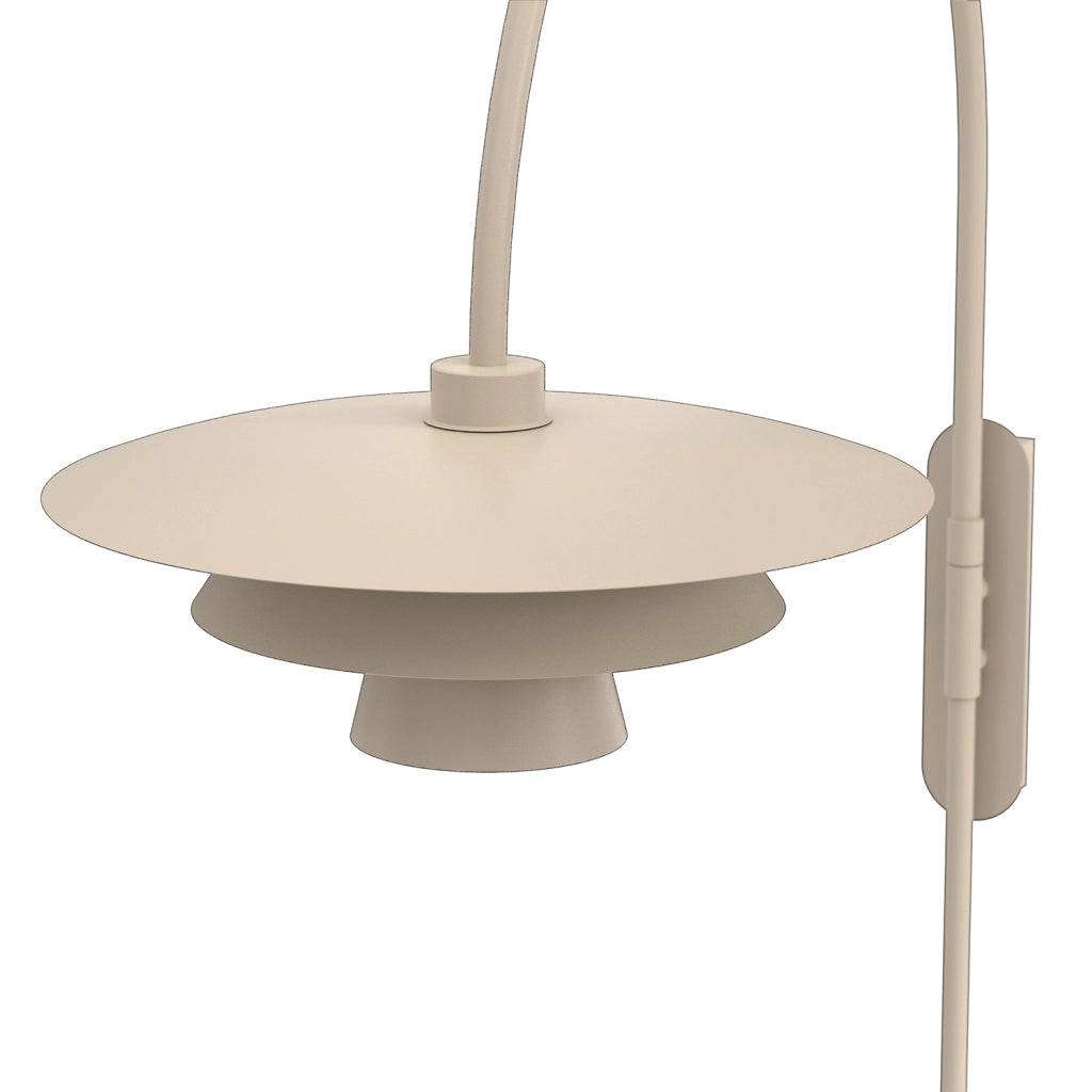 Applique da parete Plato 1 luce beige metallo Luminex