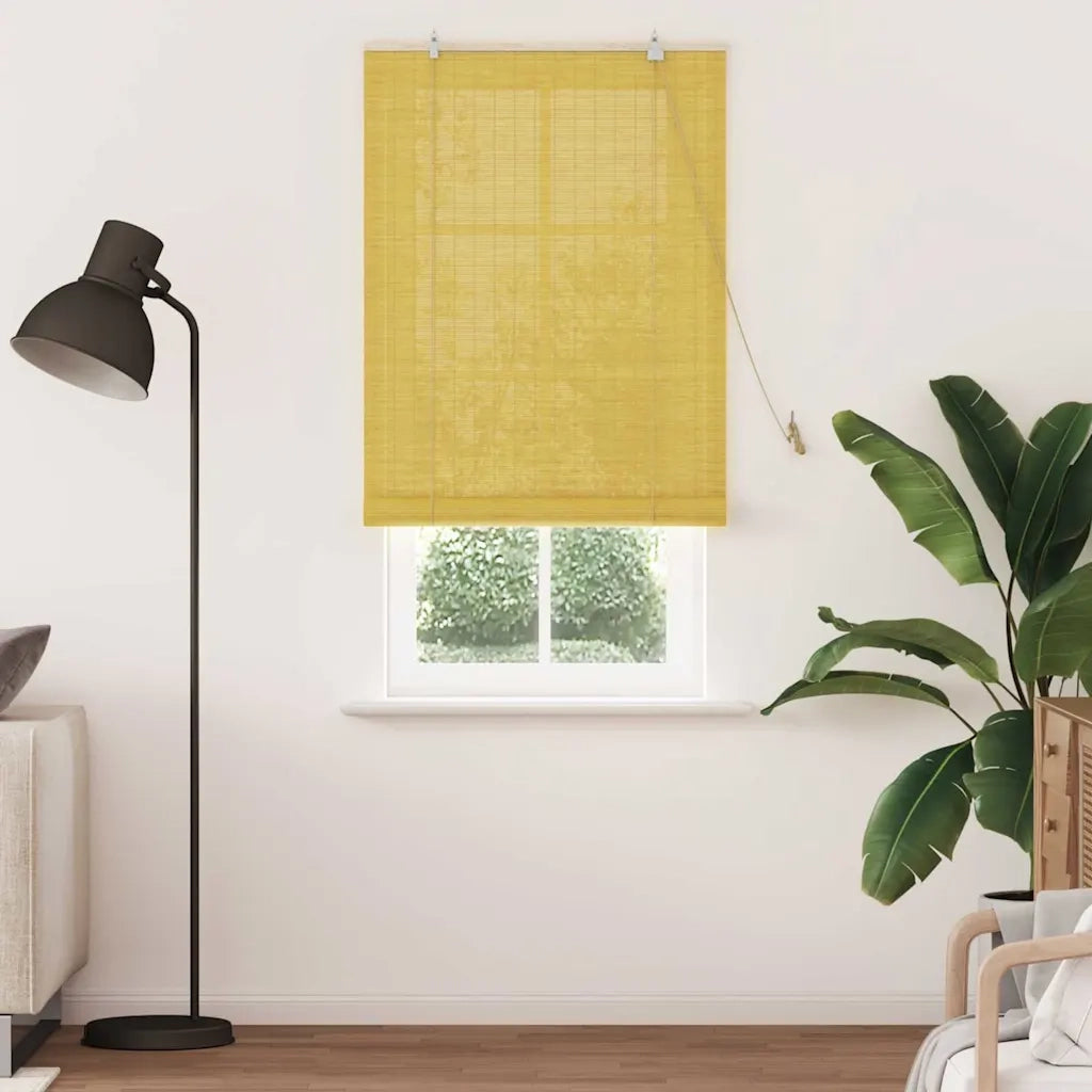 vidaXL Tende e Tapparelle per Finestre con tende Giallo Bambù