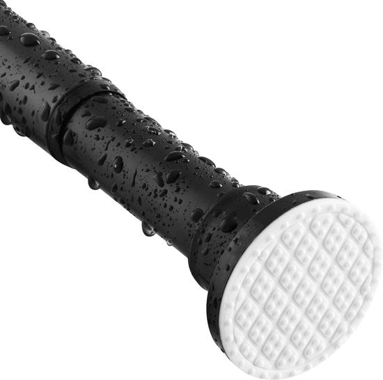 Maniglia per doccia scorrevole - Antiscivolo e in acciaio inossidabile - 70-134 cm - Nero