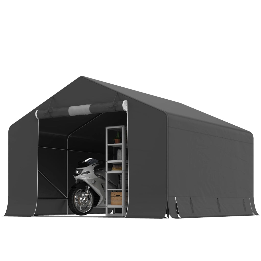 Tenda da giardino per moto ¨C Minimal ¨C grigio 300x300x210 cm