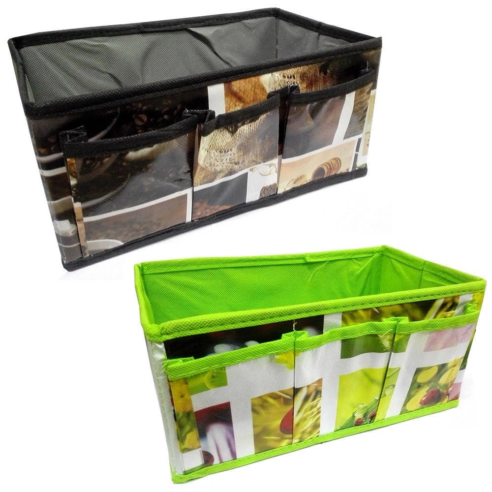 Trade Shop - 2 Box Contenitori Richiudibili Portatutto Porta Oggetti Monili In Tnt 4308 -