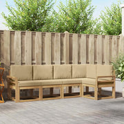 Set di divani da esterno 5 pz Bianco e Beige 3387632