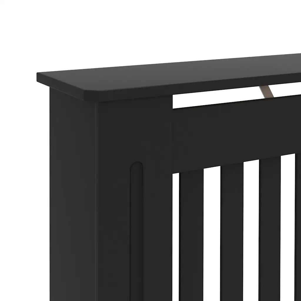 Copertura per Radiatore Nera 112x19x81,5 cm in MDF 288174