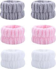 Bracciale per la pulizia del viso - 6 pezzi - Resistente all'umidità e assorbente acqua per il benessere spa