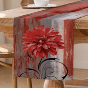 Tavolo da Caffè in Stile Retro con Fiori Decorazione da Tavolo Rurale Pittura a Olio in Stile Rustico Tavolo da Caffè Decorativo 33 x 183 cm per Cucina, Vacanze, Feste e Matrimoni