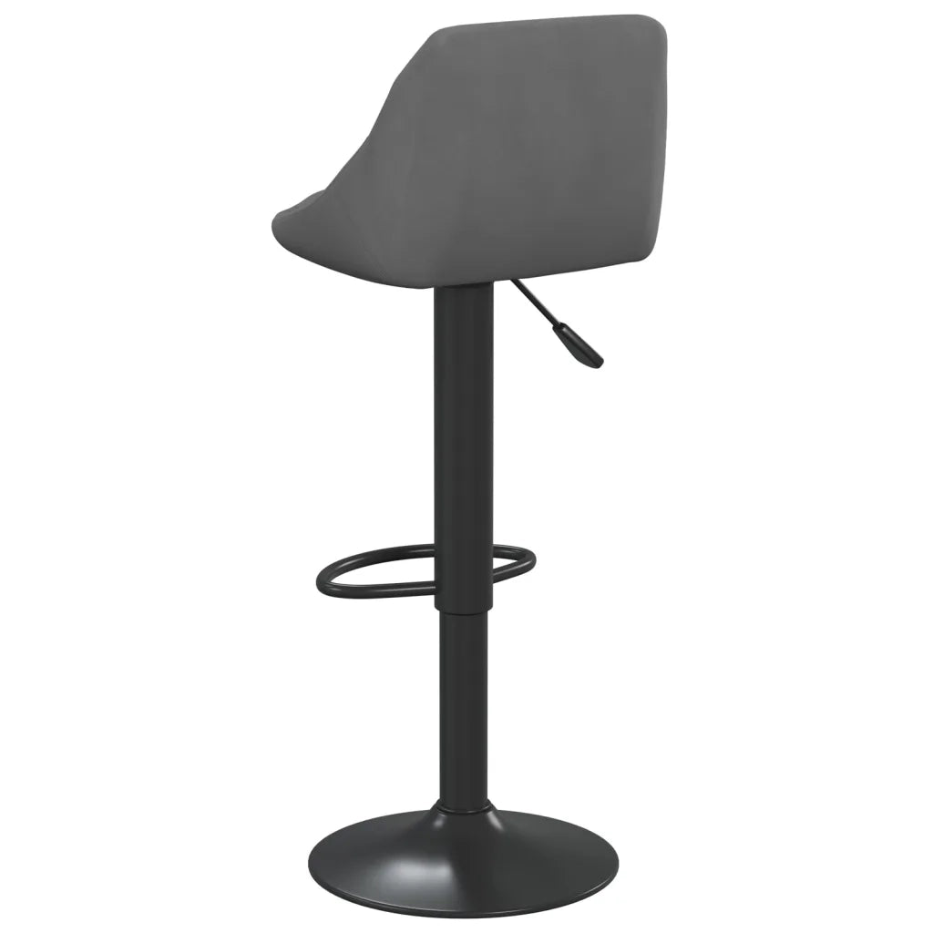 Sgabello da Bar Grigio Scuro in Velluto cod mxl 60970