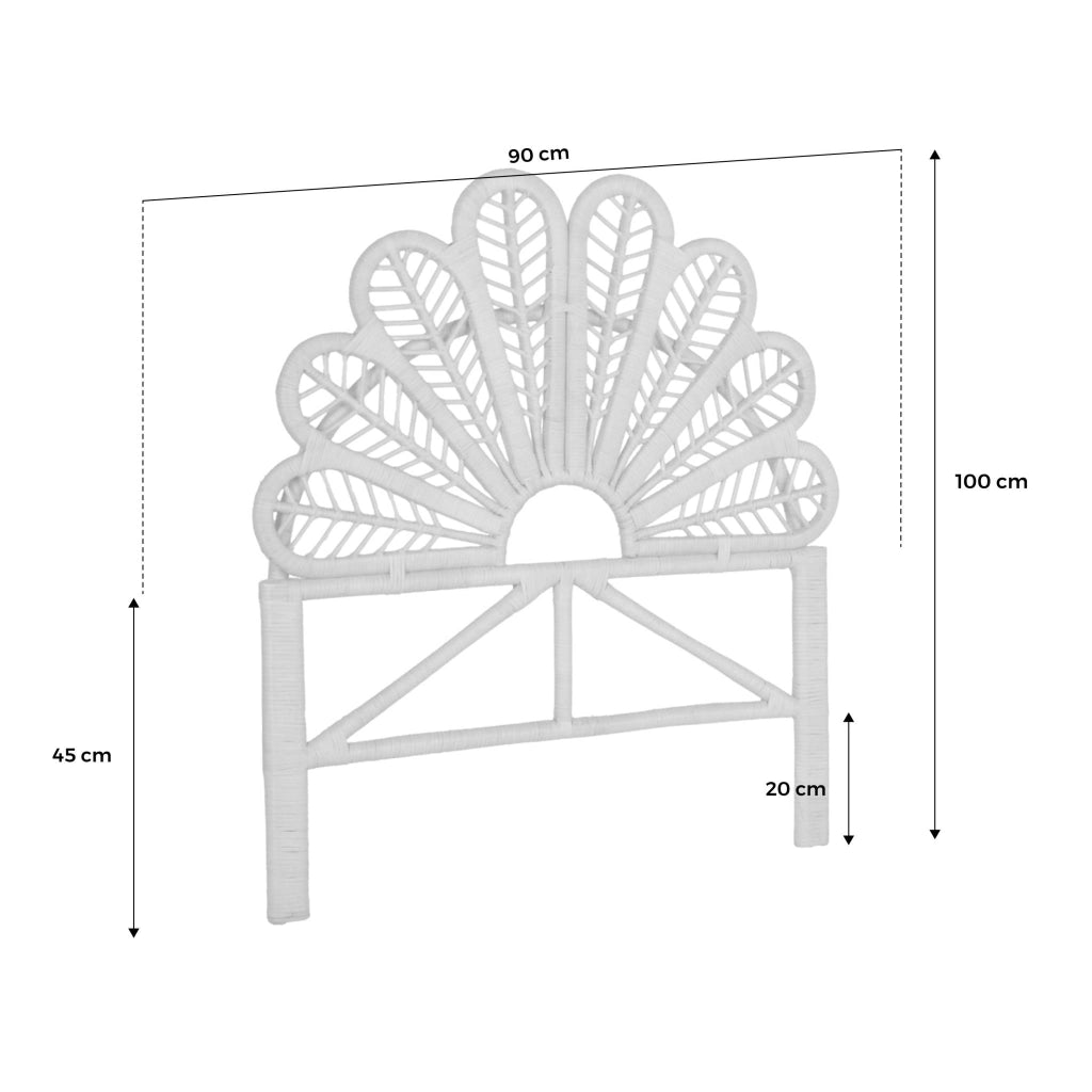 Testata in rattan naturale