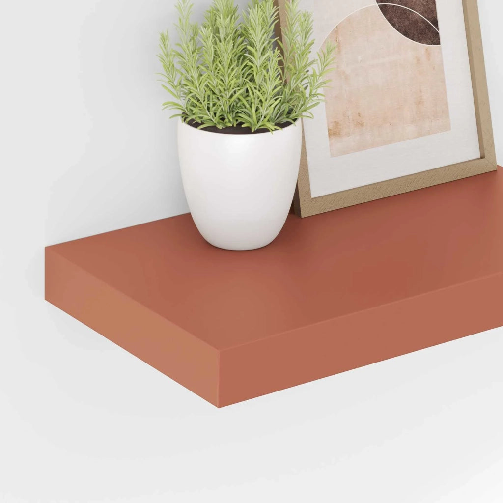 Scaffale da parete 2 pz Rosso 40 x 23,5 x 3,8 cm