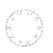 ADATTATORE TONDO 64 CON NERVATURE E INTERNO 47 RUOTA + CORONA NICE 515.26400