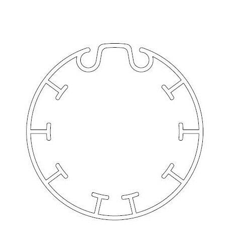 ADATTATORE TONDO 64 CON NERVATURE E INTERNO 47 RUOTA + CORONA NICE 515.26400