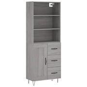 Credenza | Madia | Buffet da pranzo | Armadio da pranzo Grigio Sonoma 69,5x34x180 cm in Legno Multistrato