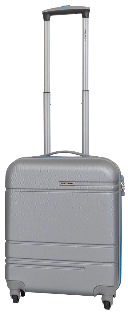 Trolley Valigia Bagaglio a Mano Rigida in ABS 4 Ruote TSA Ravizzoni Sangria Silver