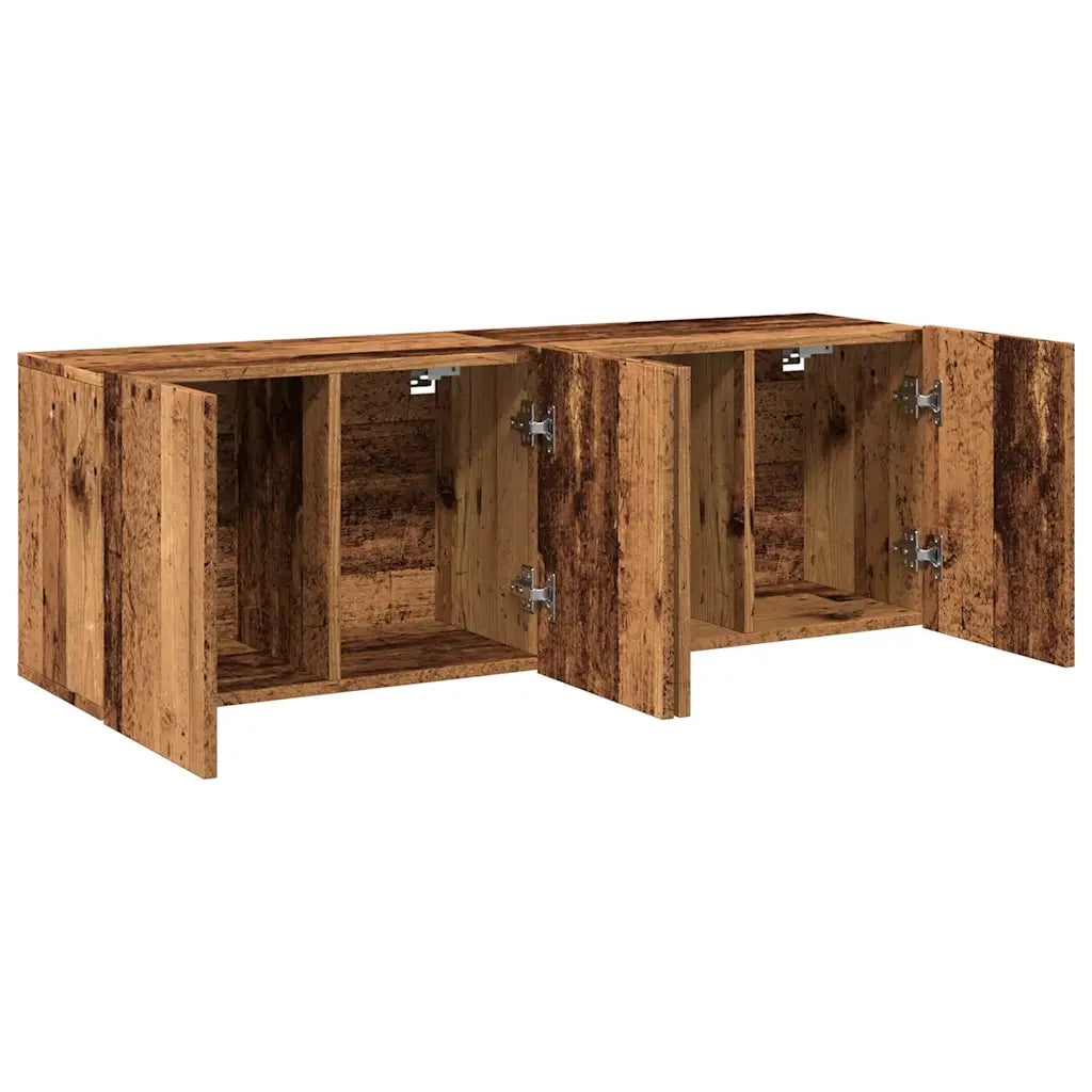 Mobili TV a Parete 2pz Legno Antico 60x30x41 cm 857663