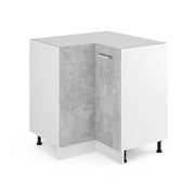 Mobile ad angolo cucina R-Line Calcestruzzo/Bianco 75.6 cm senza piano di lavoro Vicco