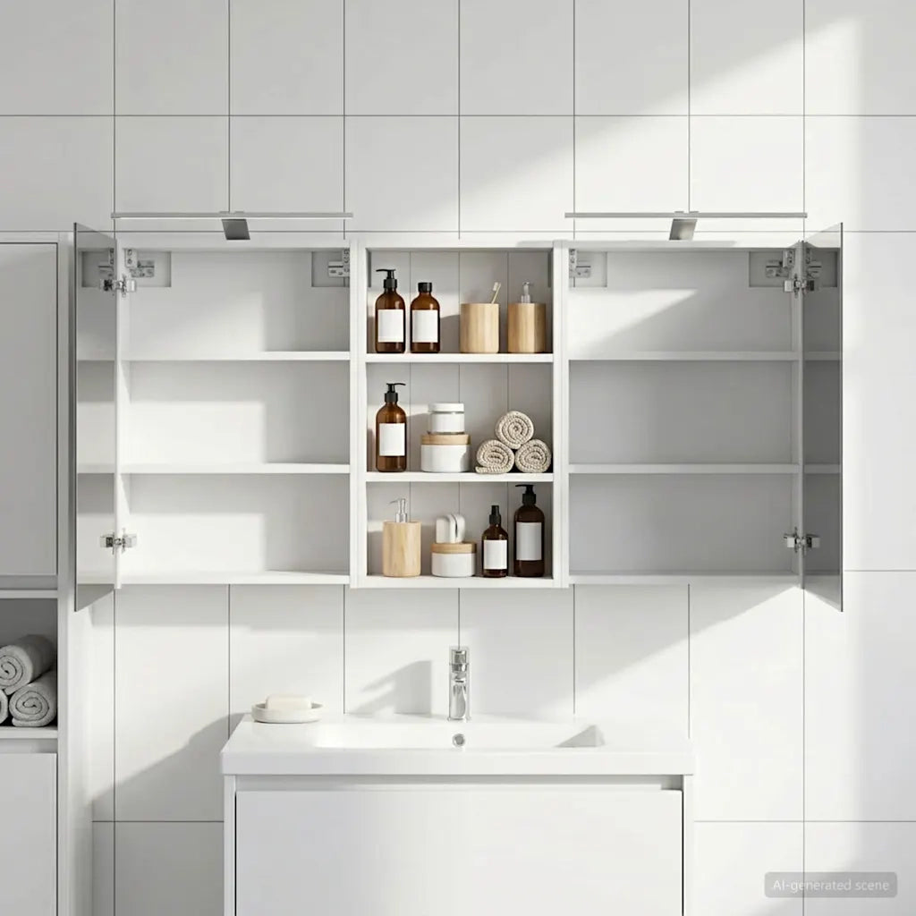 Set di Armadi da Bagno con lo scaffale 3 pcs 140 x 14,5 x 70 cm 3403784