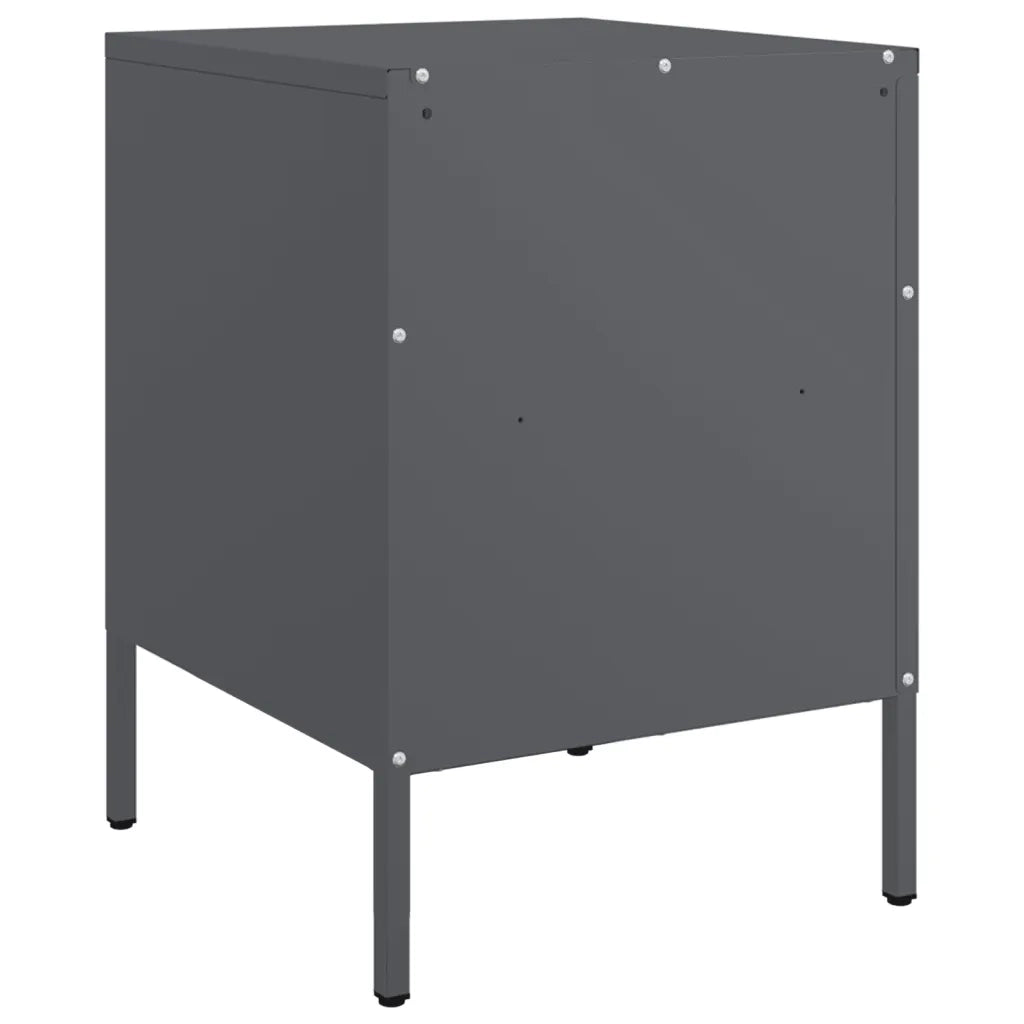 Comodino Antracite 36x39x50,5 cm in Acciaio 843058
