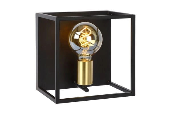 Applique Lucide Ruben in metallo nero/oro E27 40W IP20 22cm