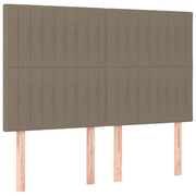 Testiera | Testata per letto Tortora 144x5x118/128 cm Tessuto