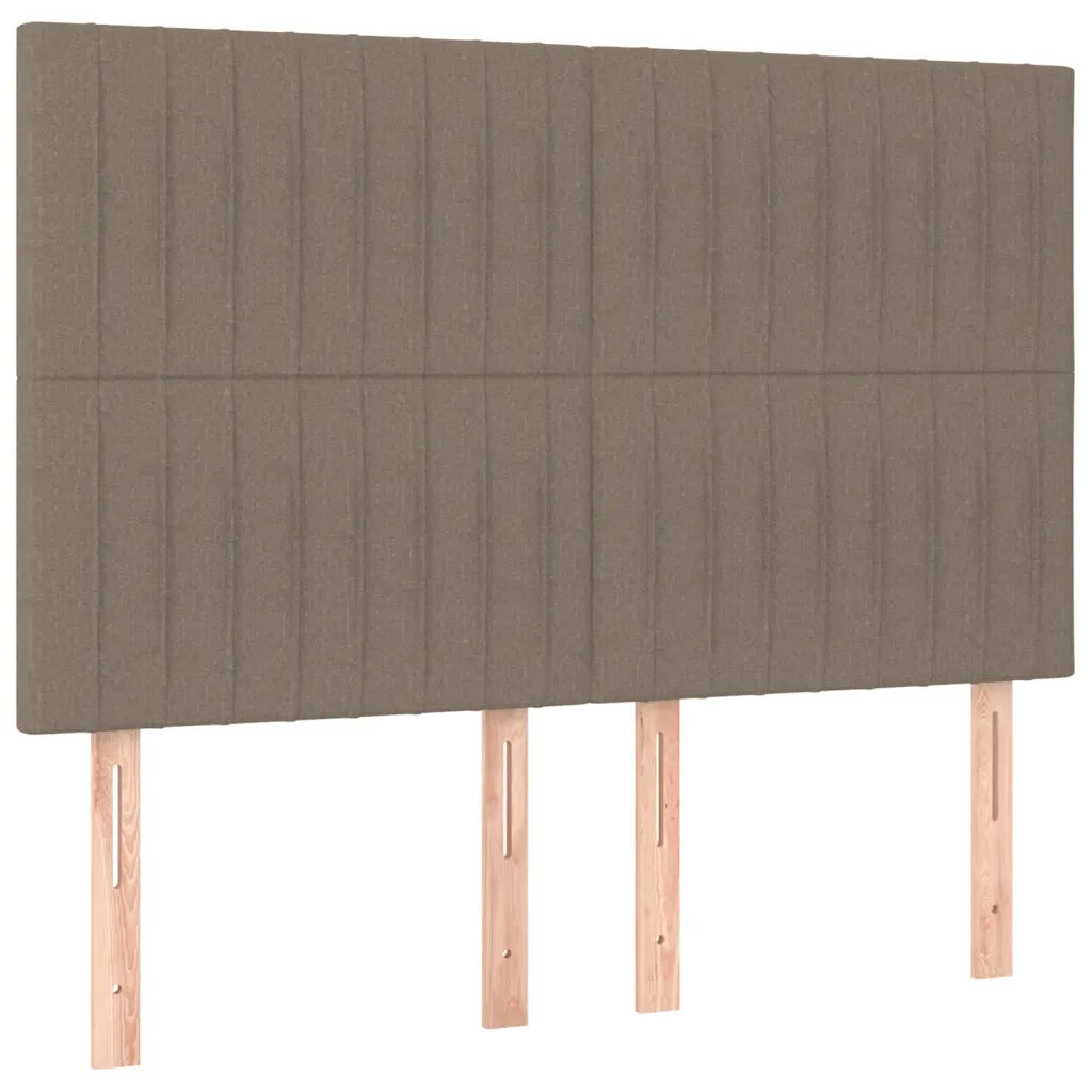 Testiera | Testata per letto Tortora 144x5x118/128 cm Tessuto