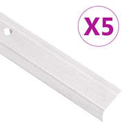 Profili a L per Gradini 5 pz in Alluminio 100 cm Argento