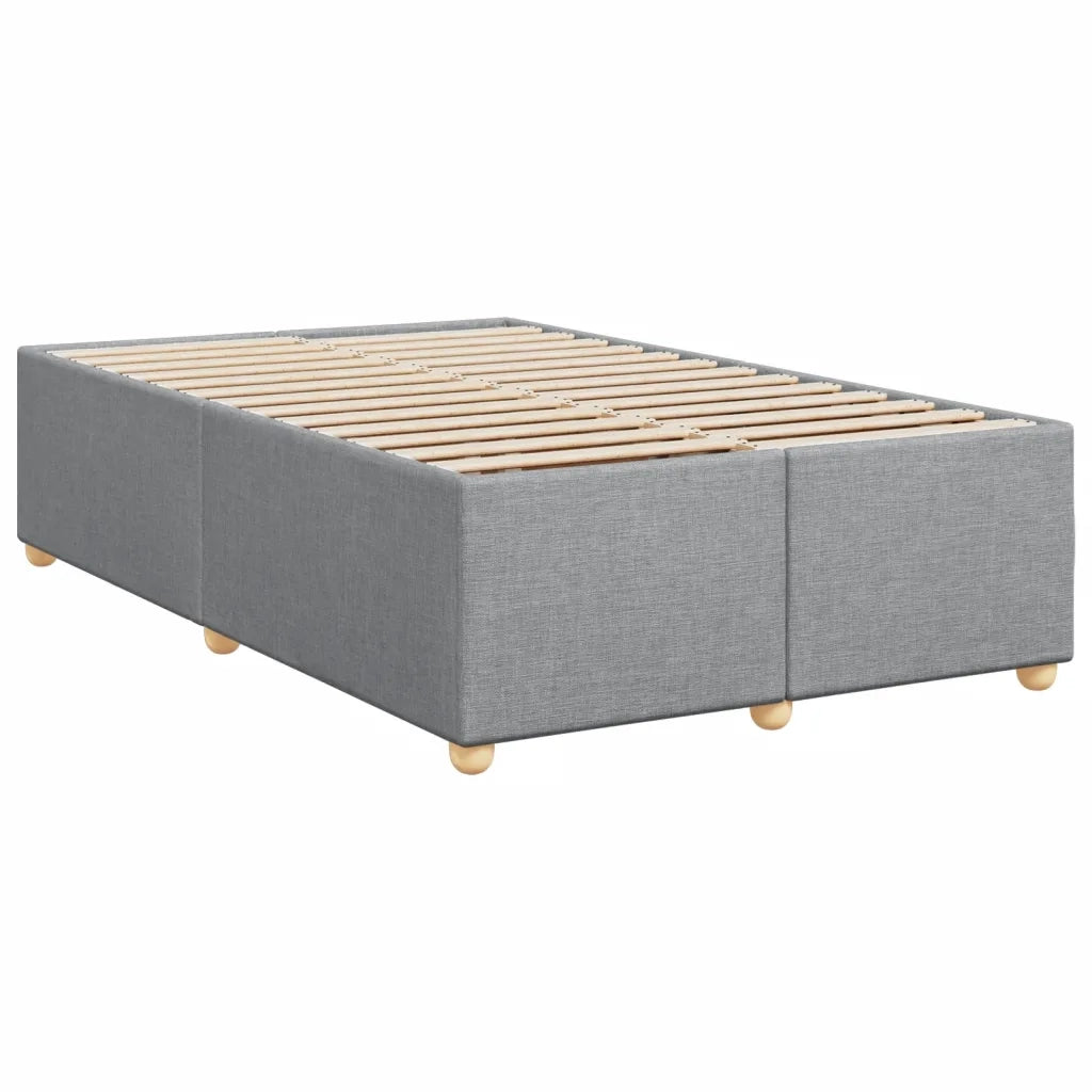 Giroletto a Molle con Materasso Grigio Chiaro 120x200cm Tessuto
