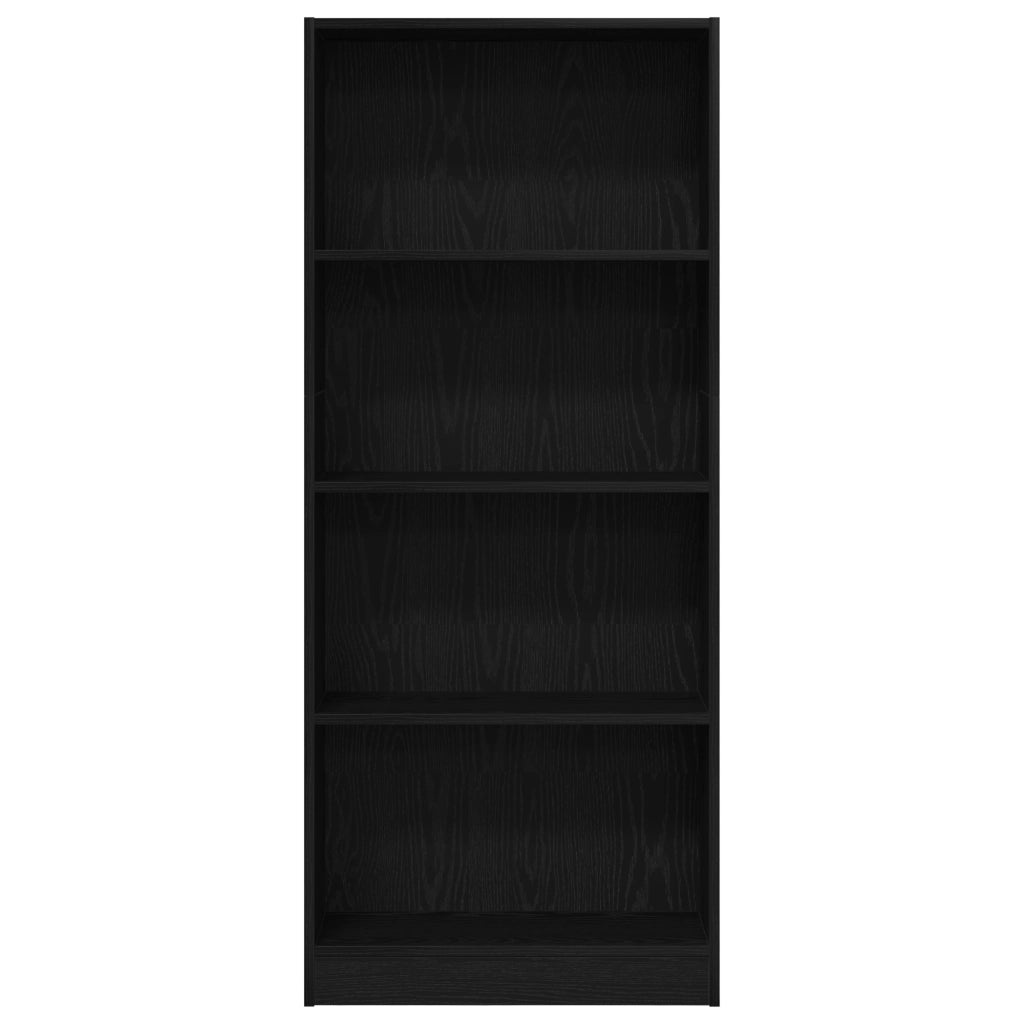 Libreria in Rovere Nero - 60 x 24 x 143 cm - Realizzata in Legno Ingegnerizzato