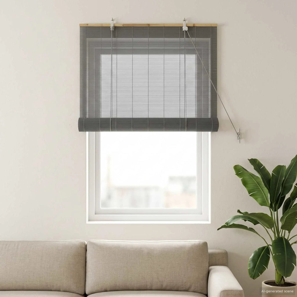Tenda a rullo Grigio 60 x 160 cm Bambù 42039716