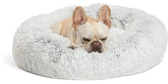 Letto per cani, guinzaglio per cani, letto per gatti, lavabile letto per cani, morbido letto per cani per cani grandi, medi e piccoli. (80CM, grigio chiaro)