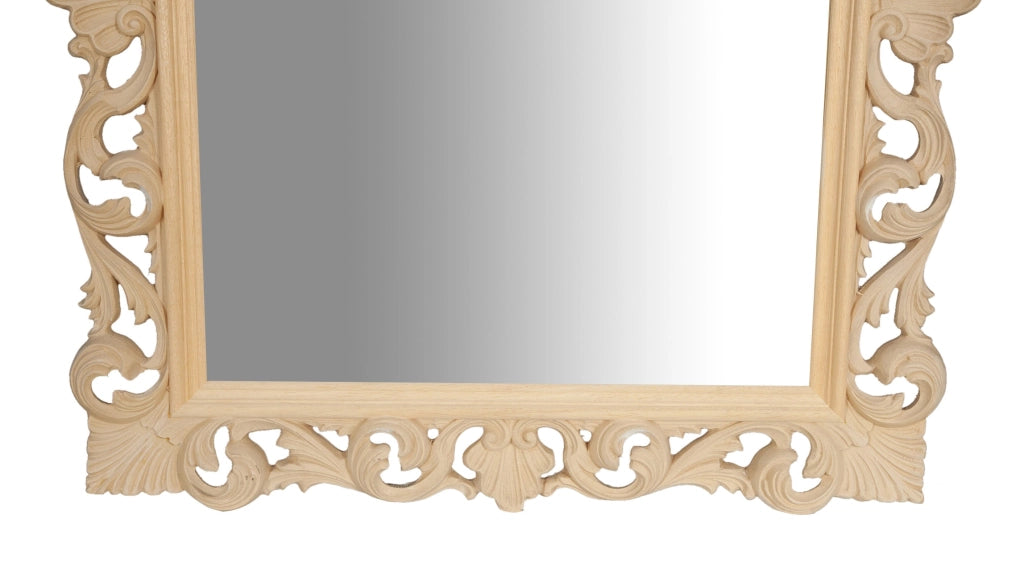 Biscottini SPECCHIERA DA PARETE IN LEGNO FINITURA GREZZA MADE IN ITALY realizzata Offerta