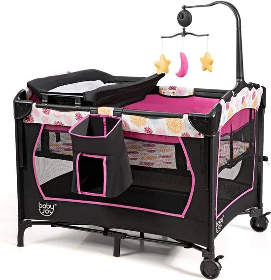 Culla 3 in 1 - Con Materasso - Trasportabile - Lavabile - Per Bambini da 0 a 3 Anni - Cabina da Letto - Camera da Bambini
