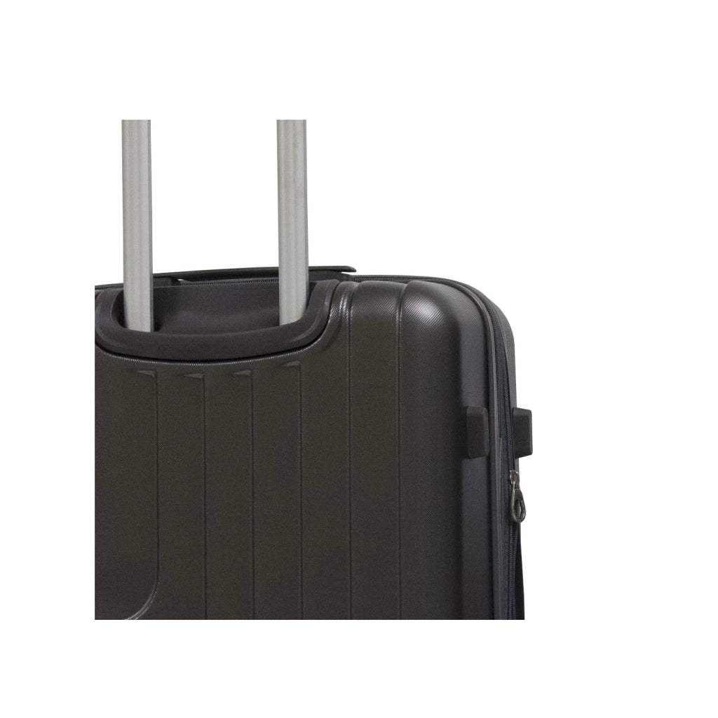 Trolley valigia in ABS rigido espandibile, 4 doppie ruote grigio 43x27x67cm Natan