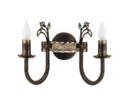 Applique retrò a candela doppia bronzo E14 Jupiter Korona