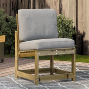 Sedia da patio-Sedia da Giardino 50,5x55x77 cm in Legno Impregnato di Pino