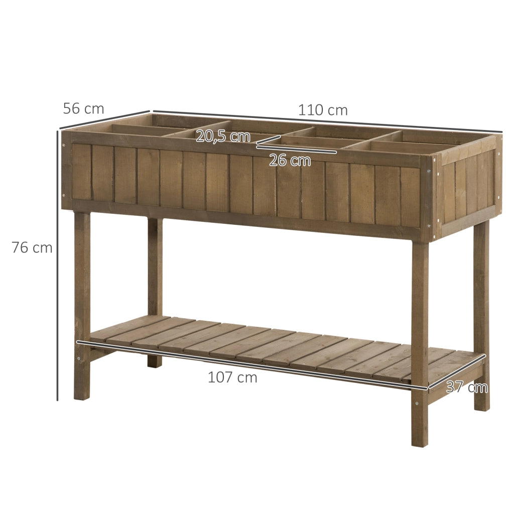 Fioriera da Giardino con Ripiani ¨C zephmum ¨C Legno di Pino 110x46x76 cm